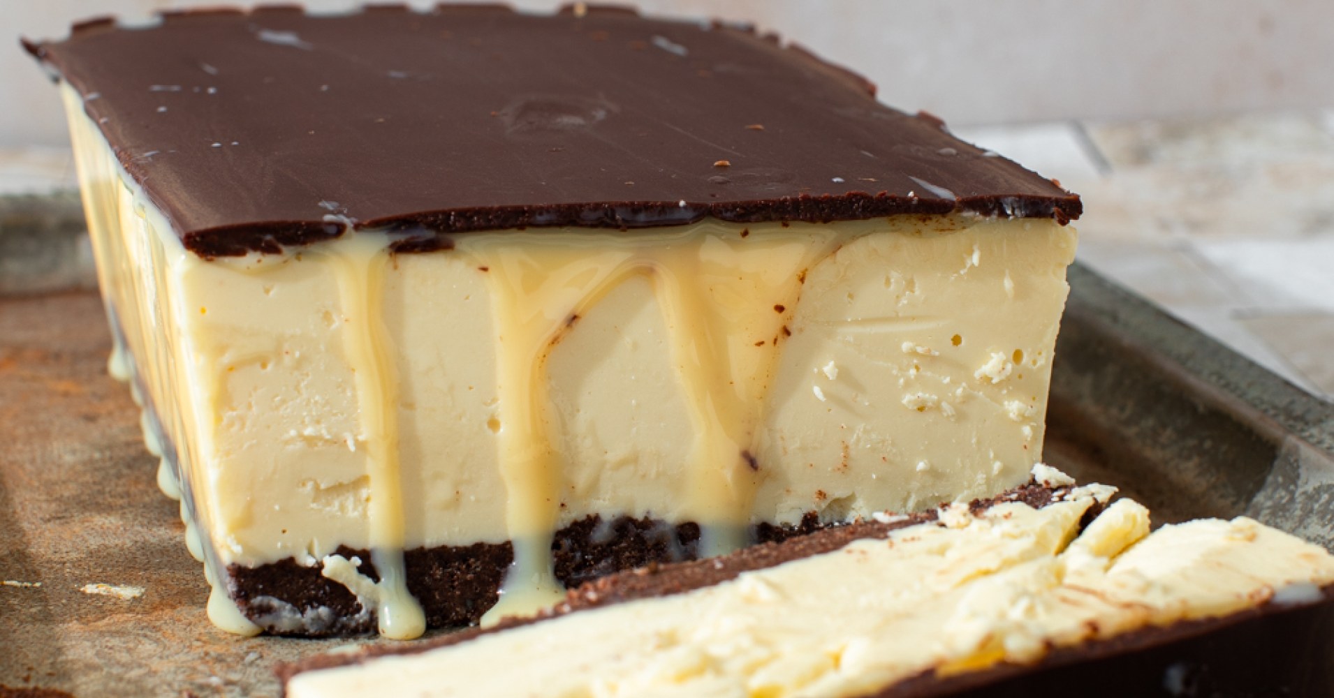 Chocolate Topped Caramel Slice Recipe | myfoodbook